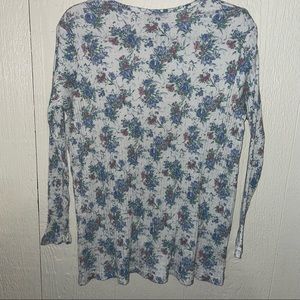 VINTAGE FLORAL LONG SLEEVE TEE BY rain dance weekend women’s Large. (L)